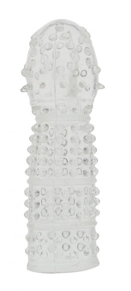 Прозрачная желейная насадка с пупырышками - 12 см.