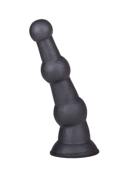 Анальная пробка платинового цвета с изгибом - 15 см. Анальная пробка платинового цвета с изгибом - 15 см.