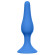 Синяя анальная пробка Slim Anal Plug Large - 12,5 см.