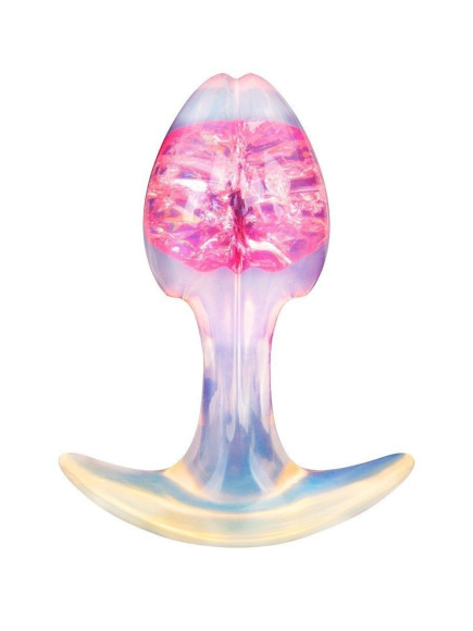 Розоватая анальная пробка - 8,2 см.