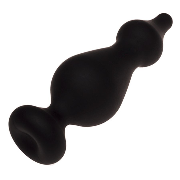 Черная анальная втулка Amuse L - 13,8 см.