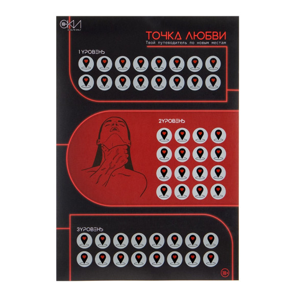 Плакат для двоих  Точка любви  со скретч-слоем