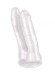 Белый перламутровый двойной фаллоимитатор Baroque