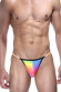Мужские разноцветные трусы-стринги Don Moris
