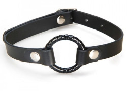 Чёрный кляп с кольцом Чёрный кляп с кольцом