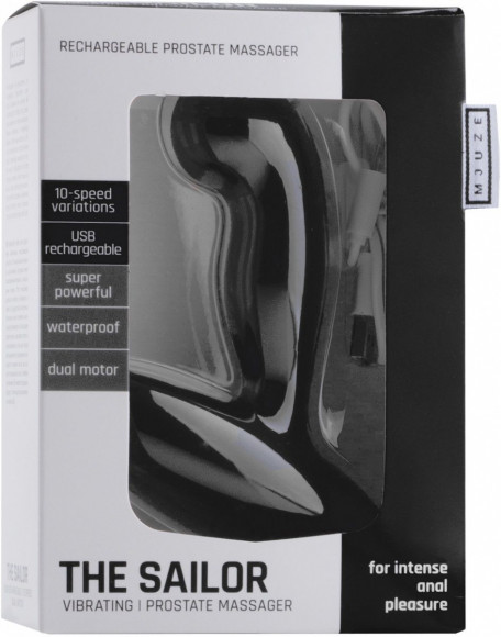 Чёрный вибромассажёр простаты The Sailor