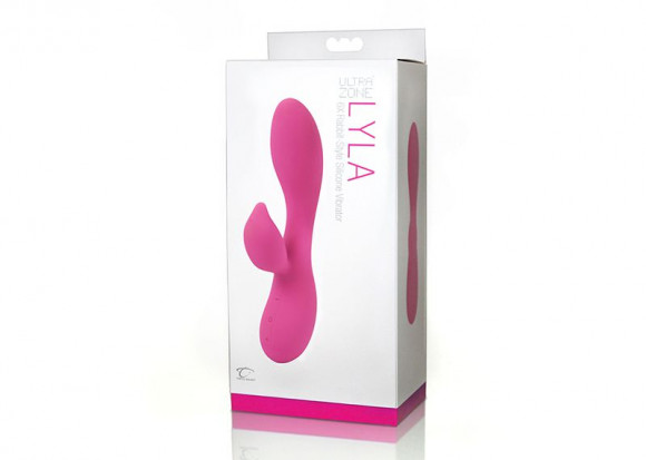 Розовый вибромассажер Lyla 6x Rabbit-Style со стимуляцией клитора - 17,8 см.