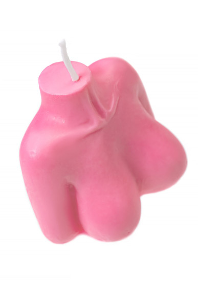 Розовая сувенирная свеча «Женский силуэт»