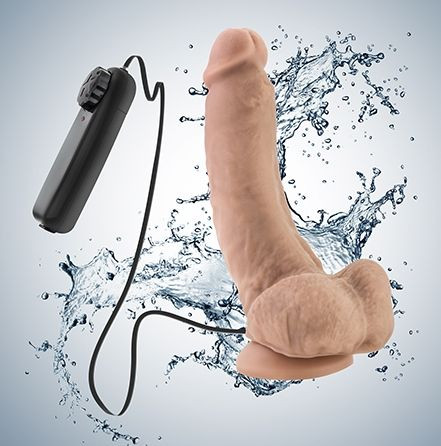 Телесный вибратор Tennis Champ - 20 см. 