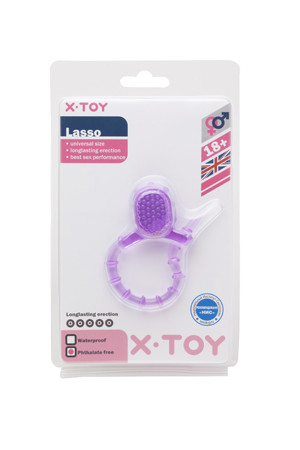 Фиолетовая утяжка-лассо с вибрацией Lasso
