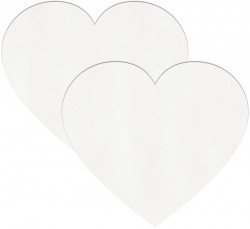 Белые пестисы на грудь в форме сердечек Белые пестисы на грудь в форме сердечек