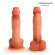Телесный фаллоимитатор с внутренним стержнем - 15 см.