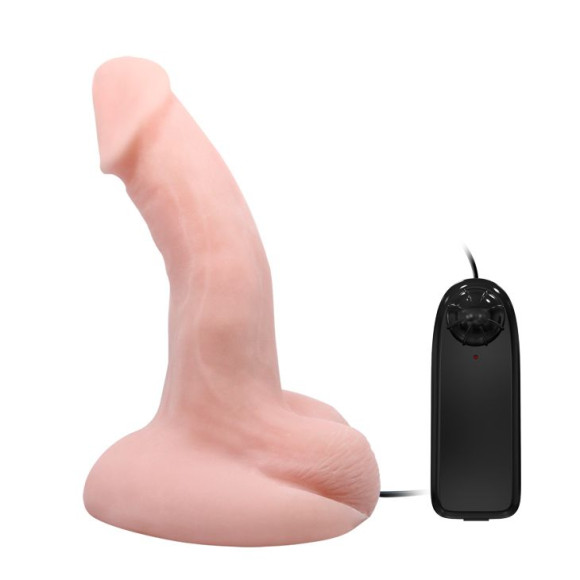 Вибромассажер-реалистик на плоской подошве - 20,5 см.