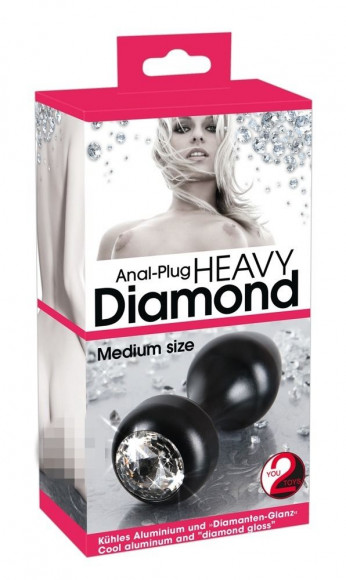 Анальная втулка Diamond Plug M - 8 см.