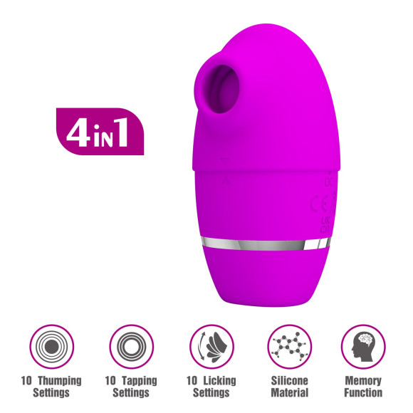 Лиловый стимулятор клитора 4-в-1 Shakira