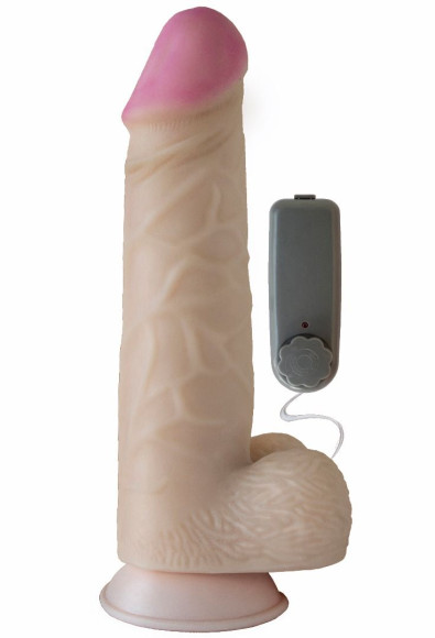 Гигантский вибратор-реалистик с присоской - 26 см. Гигантский вибратор-реалистик с присоской - 26 см.