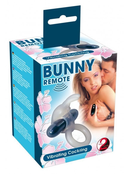 Эрекционное виброкольцо Bunny Remote Cockring с пультом ДУ