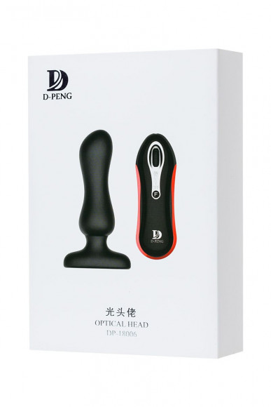 Анальная втулка Optical Head D-PENG с пультом - 12,3 см.