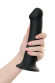 Черный фаллос на присоске Silicone Bendable Dildo XL - 20 см.