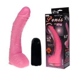 Вибратор-гигант на присоске и с выносным пультом управления - 26 см. Вибратор-гигант на присоске и с выносным пультом управления - 26 см.