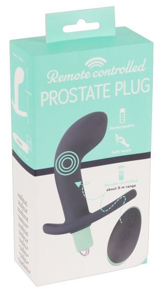 Темно-фиолетовый вибростимулятор простаты с пультом ДУ Remote Controlled Prostate Plug
