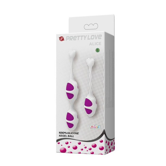 Фиолетовые вагинальные шарики из силикона: 2+1 Фиолетовые вагинальные шарики из силикона: 2+1