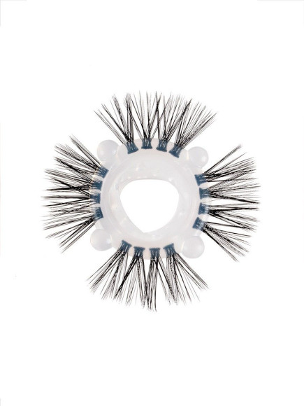 Эластичное эрекционное кольцо с черными «ресничками»