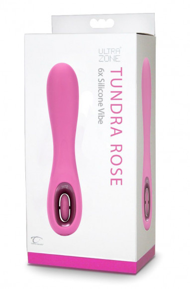 Розовый перезаряжаемый вибромассажер Tundra Rose 6x - 17,8 см. Розовый перезаряжаемый вибромассажер Tundra Rose 6x - 17,8 см.