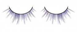 Чёрные накладные ресницы Deluxe с фиолетовым колором