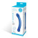 Синий изогнутый фаллоимитатор Curved G-Spot Glass Dildo - 16 см.