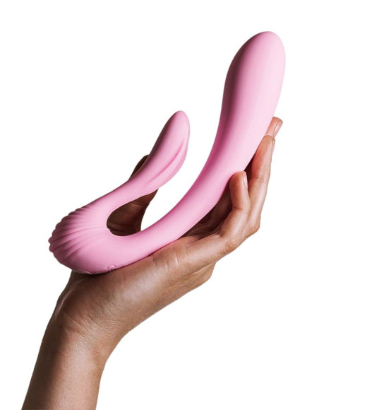Розовый вибромассажёр G-wave с гибким клиторальным отростком - 18 см. Розовый вибромассажёр G-wave с гибким клиторальным отростком - 18 см.
