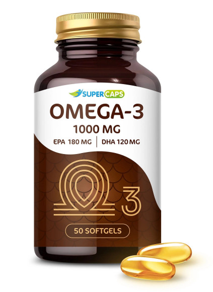 Пищевая добавка SuperCaps OMEGA-3 - 50 капсул (1000 мг) Пищевая добавка SuperCaps OMEGA-3 - 50 капсул (1000 мг)