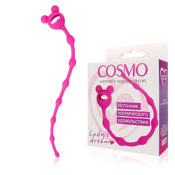 Розовая анальная цепочка-елочка - 23 см. Розовая анальная цепочка-елочка - 23 см.