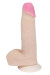Реалистичный фаллоимитатор с нежно-розовой головкой - 18,5 см.