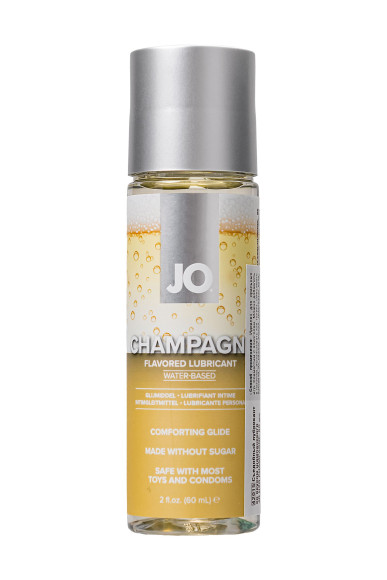 Лубрикант на водной основе JO H2O Champagne Flavored Lubricant с ароматом шампанского - 60 мл.