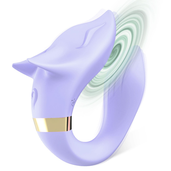 Сиреневый вибромассажер для пар с пультом ДУ Сиреневый вибромассажер для пар с пультом ДУ