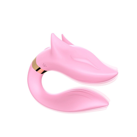 Розовый вибромассажер для пар с пультом дистанционного управления Розовый вибромассажер для пар с пультом дистанционного управления