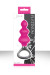 Розовая анальная елочка с ручкой Jolie Platinum Plug Medium из силикона - 13,4 см.