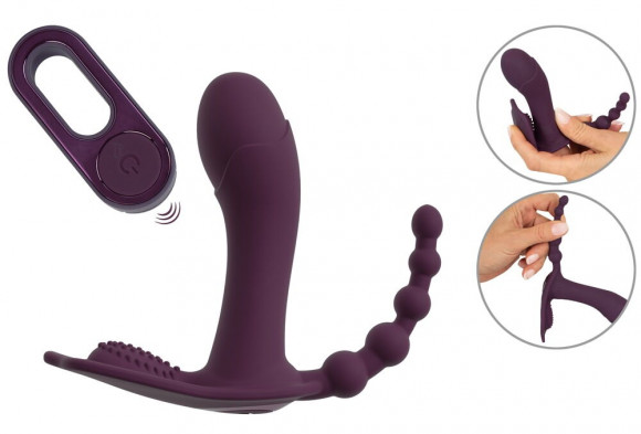 Фиолетовый вибратор для ношения в трусиках ARIVA RC Panty Vibrator