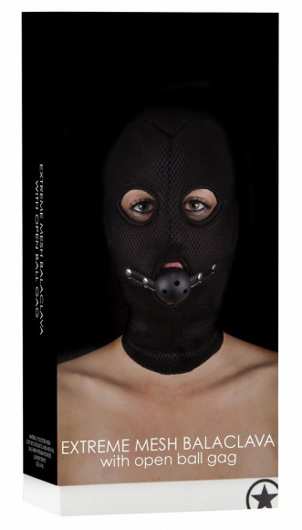 Маска с кляпом Extreme Mesh Balaclavea with Open Ball Gag