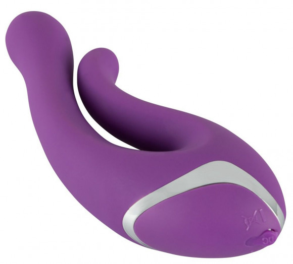 Фиолетовый перезаряжаемый вибратор Javida Double Vibe Фиолетовый перезаряжаемый вибратор Javida Double Vibe