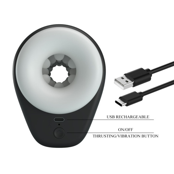 Черный автоматический вибромастурбатор Dj Girl