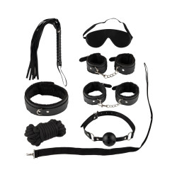 Набор из 7 черных БДСМ-девайсов Набор из 7 черных БДСМ-девайсов