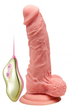 Телесный ротатор-реалистик Turbo Boost Darrick - 17,5 см.